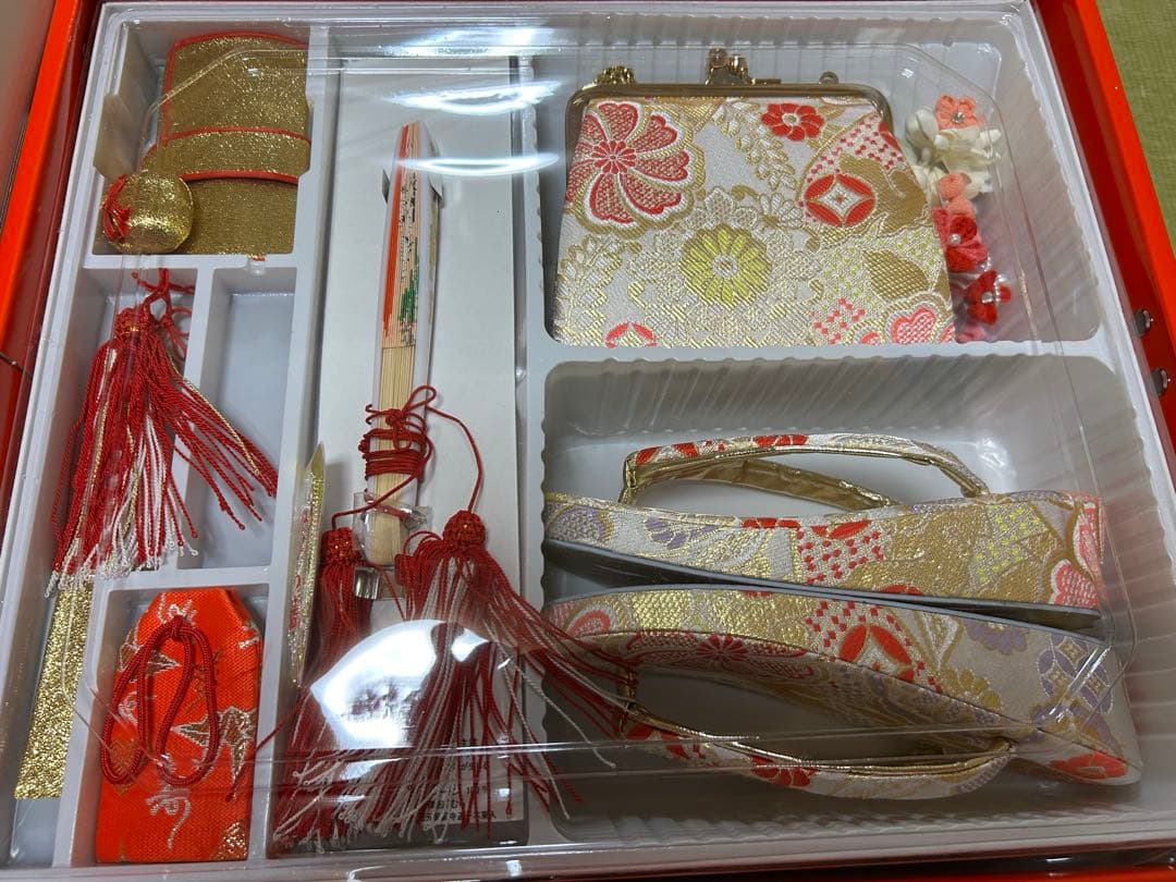 七五三 着物 7歳 女の子 フルセット 美品 簡単着付け ピンク