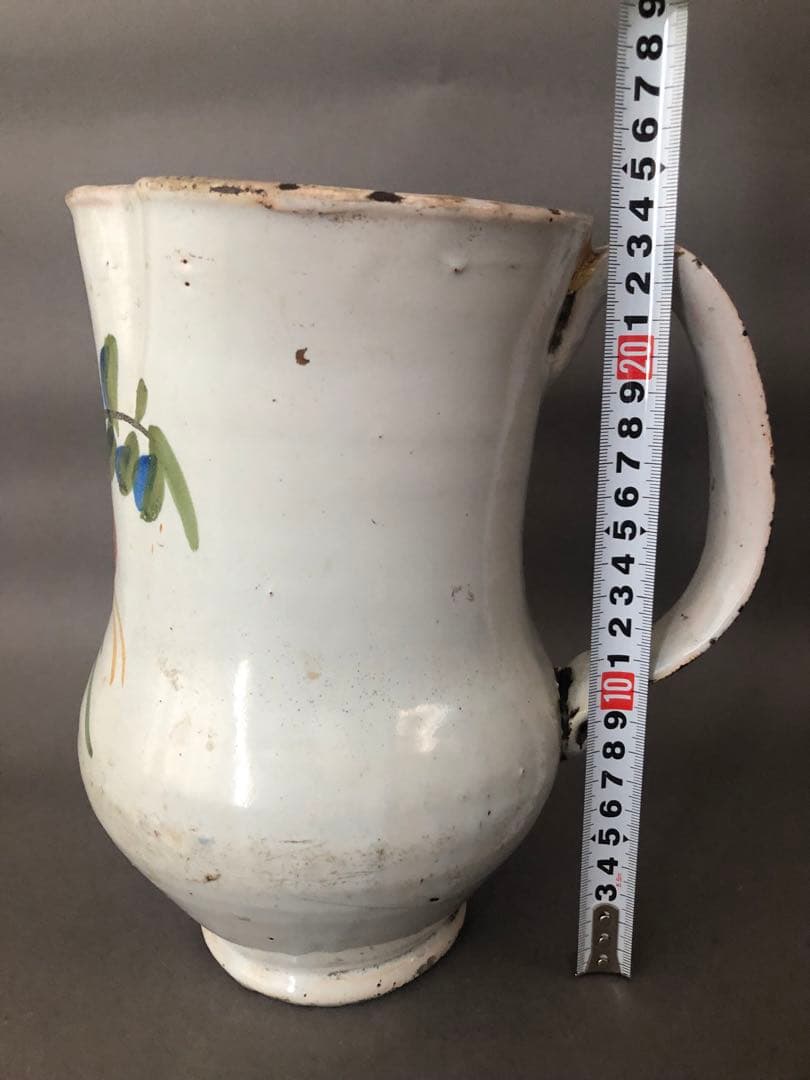 スペイン骨董　マニセス焼　水差し　アンティーク