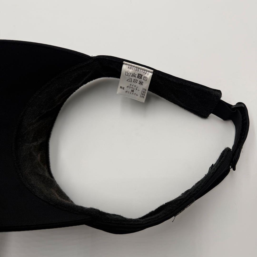 BBCO シルバーメタルプリント ゴルフサンバイザー ブラック 日本製