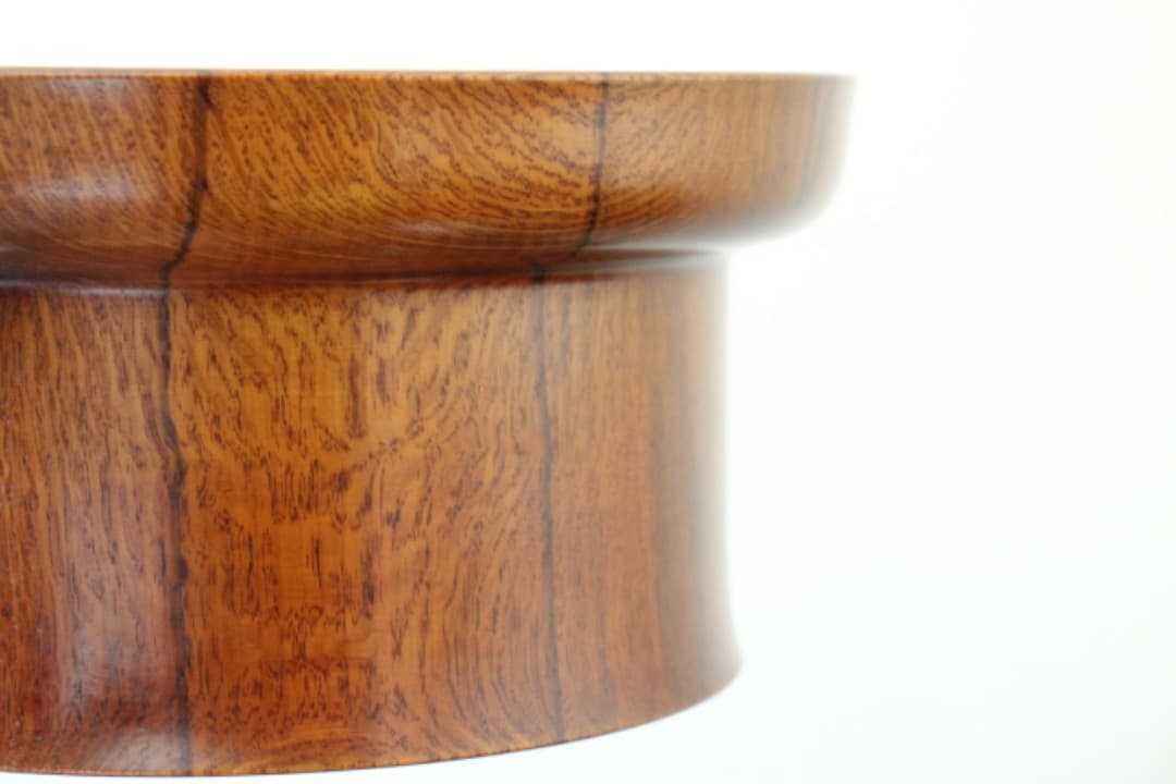 木地師　工房千樹　佐竹康宏作　ロクロ挽き　木製　台付２３cm皿