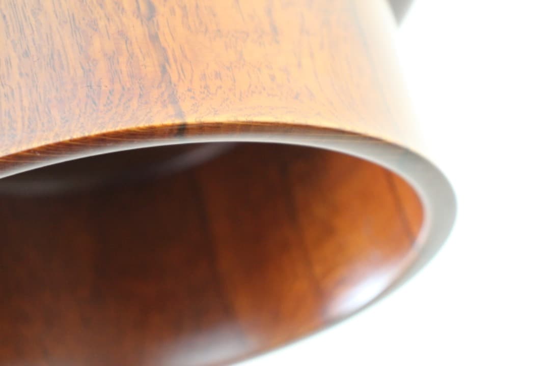 木地師　工房千樹　佐竹康宏作　ロクロ挽き　木製　台付２３cm皿