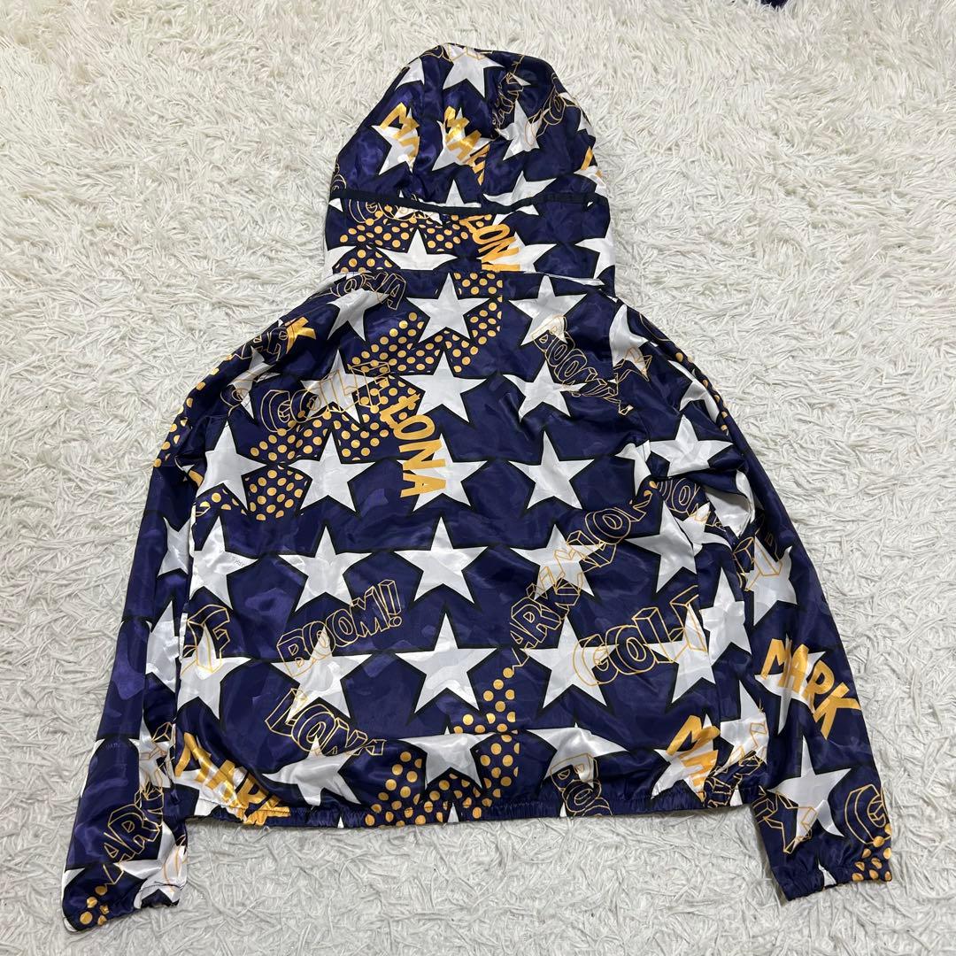 キムタク着用✨美品✨マークアンドロナ ジップパーカー 38 マルチカラー 総柄