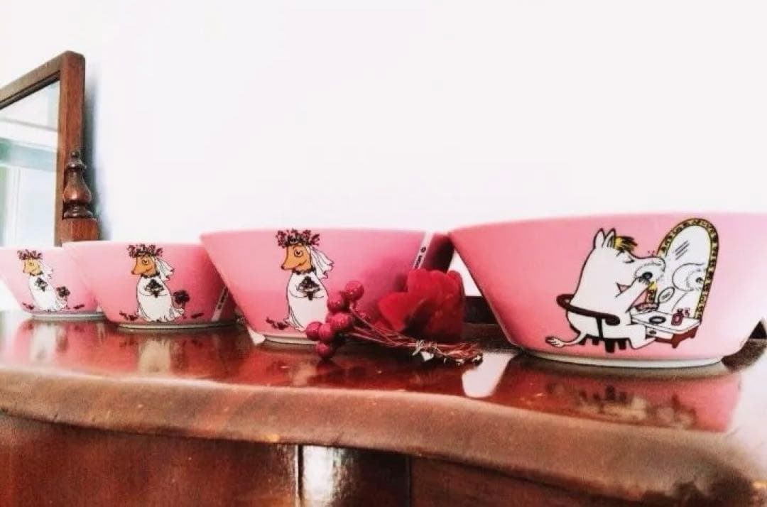 匿名配送 新品 廃盤 旧ロゴ ARABIAアラビア 皿 4コセット