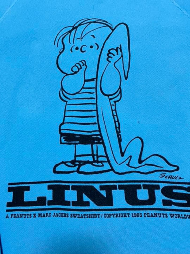★レア‼️マークジェイコブス×PEANUTS ライナス ダメージ加工 水色 XL‼️