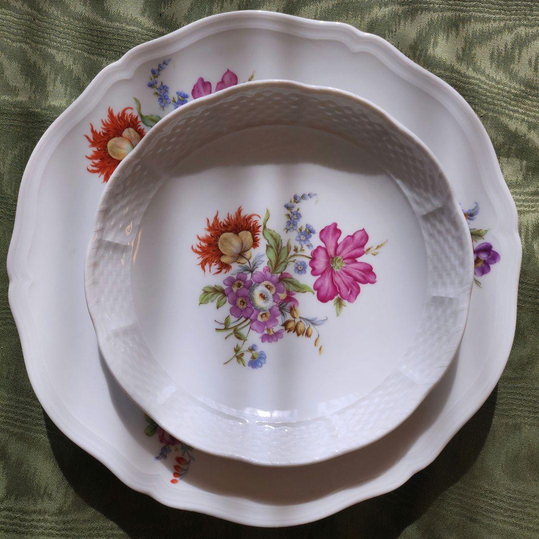 ジノリ サックスフラワー 12枚 丸皿 大皿 セット 27cm 19cm