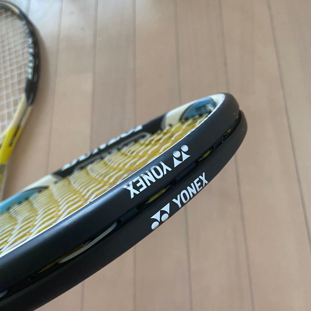 【安心メルカリ便】ラケット2本　ダンロップ　黄色　カバー付き