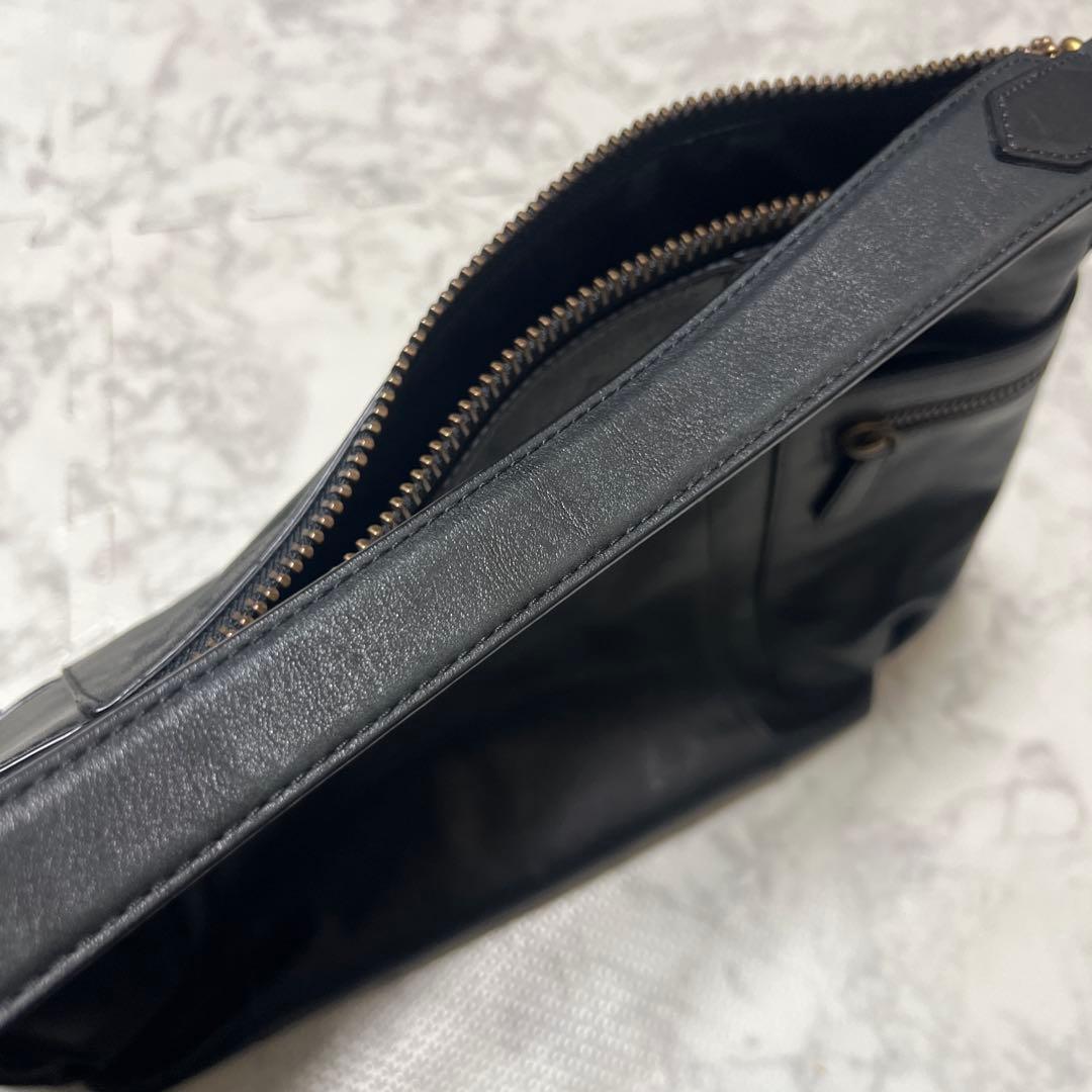 コーチ　71039 レザー　黒　2way ショルダーバック