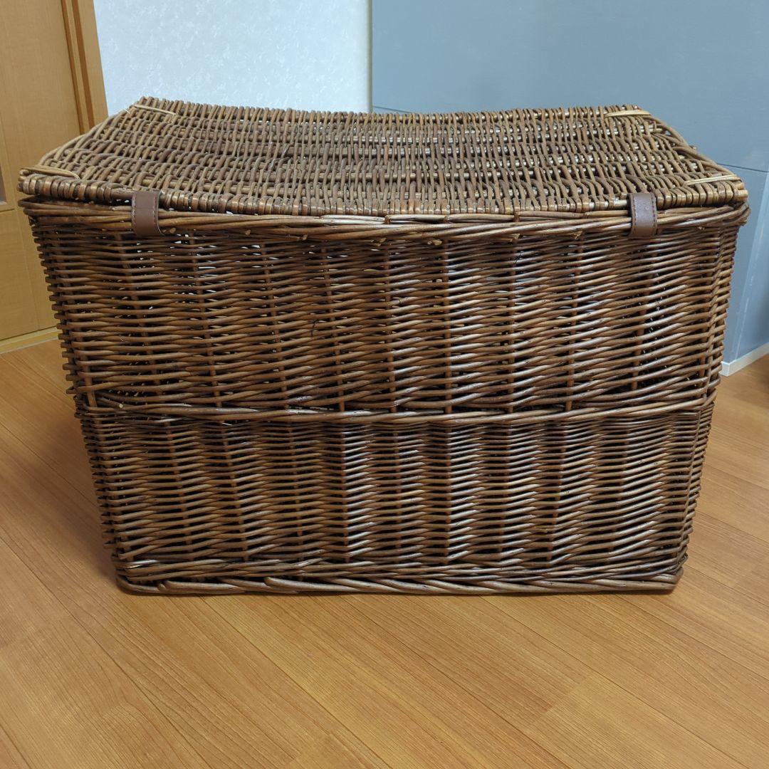 ⭐knick knacks ラタン蓋付き籠　バスケット 大