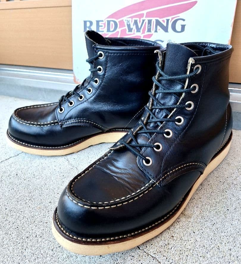98年製 レッドウィング 8130 ブラッククローム 9D