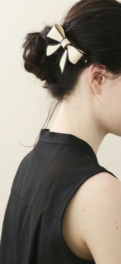 再お値下げ　美品　アレクサンドルドゥパリ リボン バレッタ