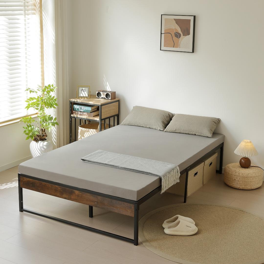 【セミダブル SD】ベッドフレーム パイプベッド セミダブル BLACK