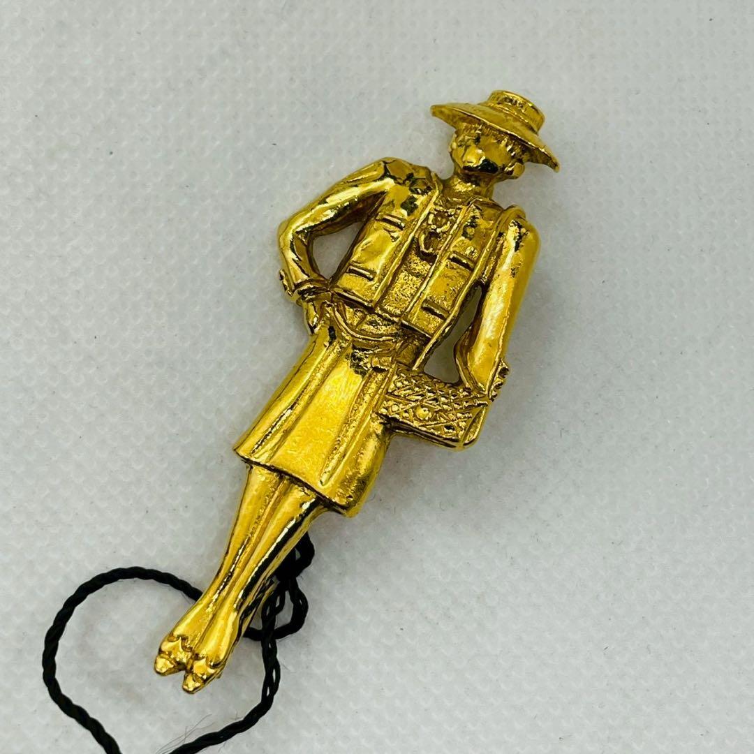 【mh/11.23/30】シャネル CHANELマドモアゼルモチーフ ブローチ