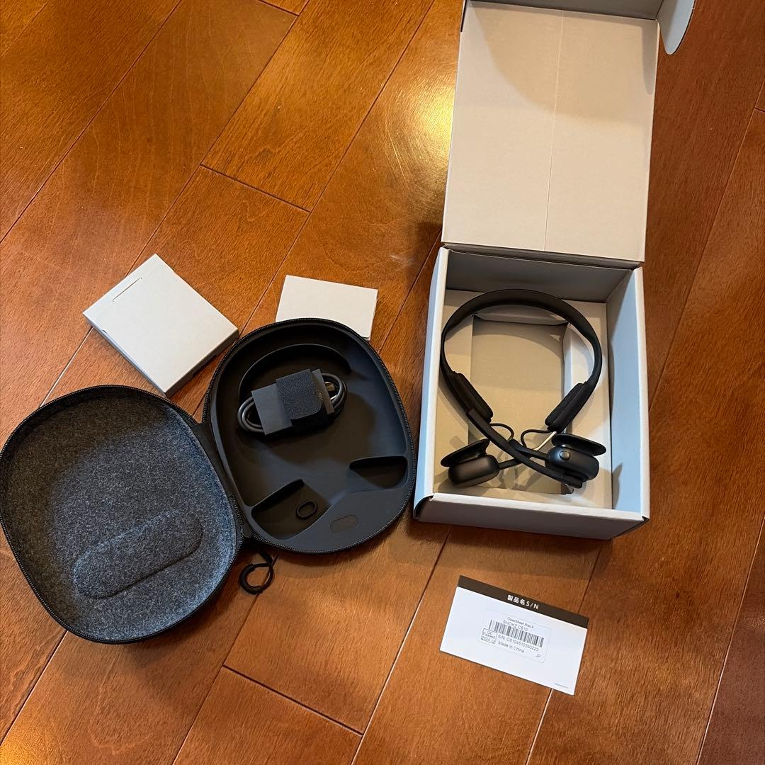 SHOKZ OpenMeet Black C610 骨伝導+空気伝導