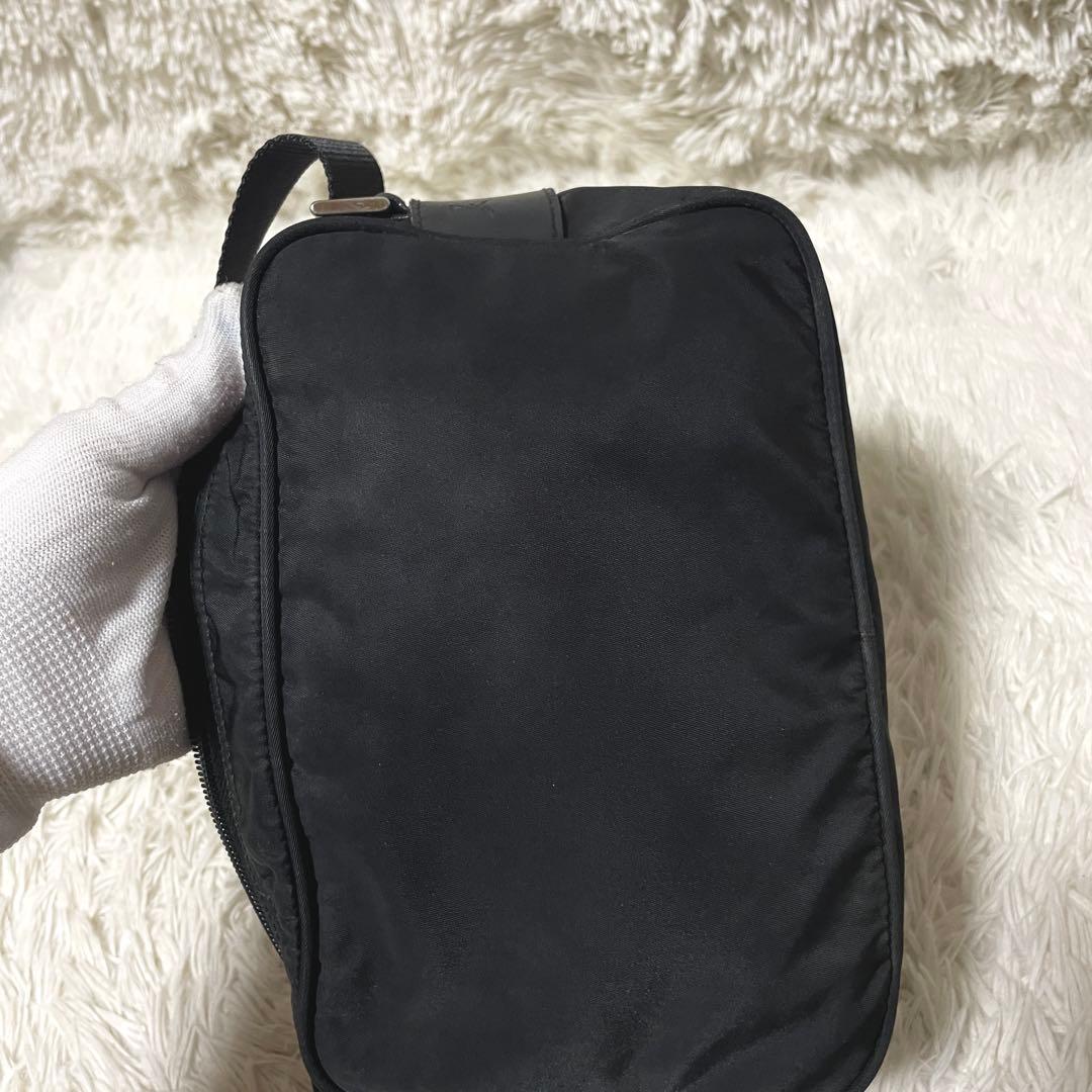 【良品】PRADA プラダ　カメラバッグ　ショルダー　ナイロン　レザー　ブラック