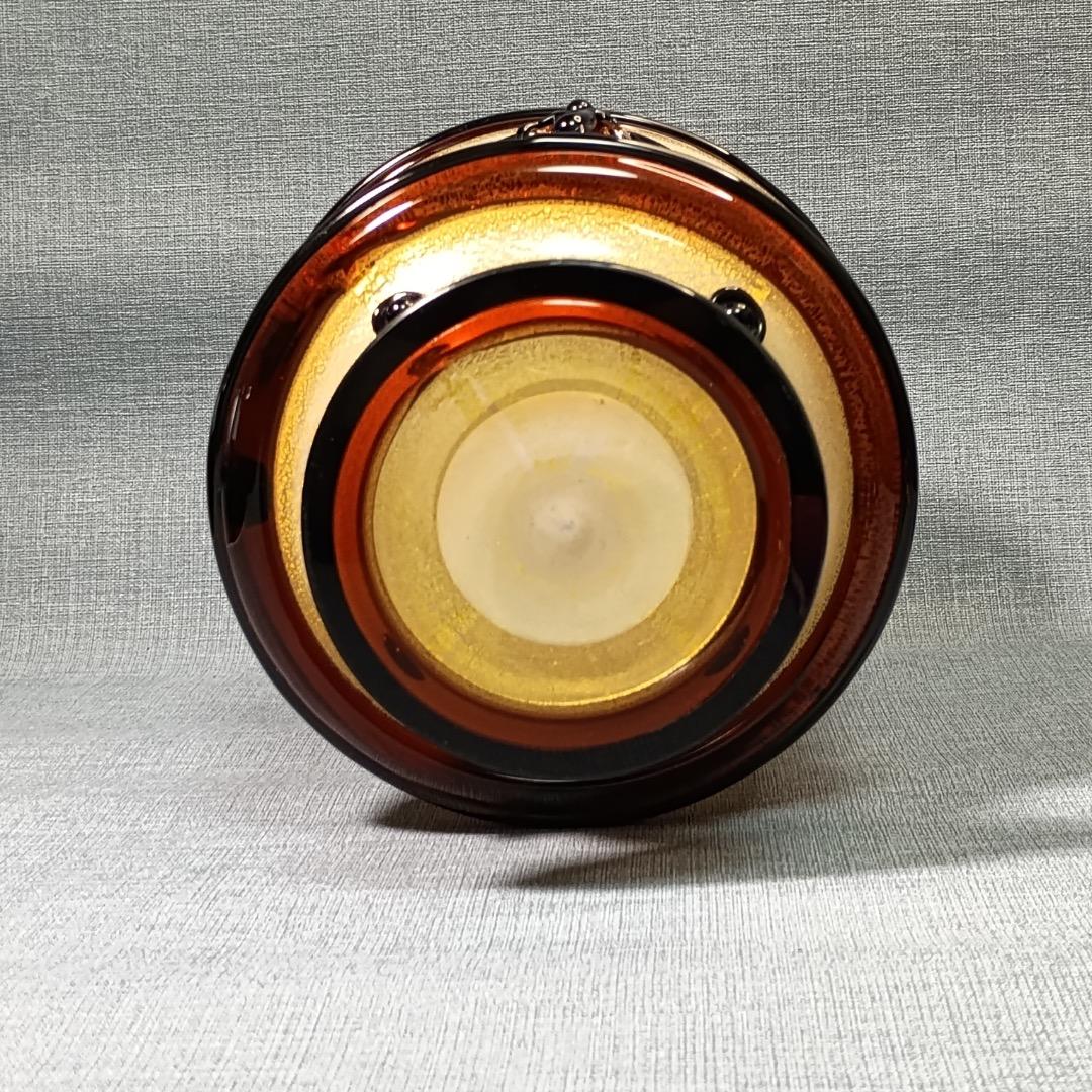 ■岩田久利 作 『硝子紋章花壷』 共箱　27cm　花瓶　技工名品 日展評議員