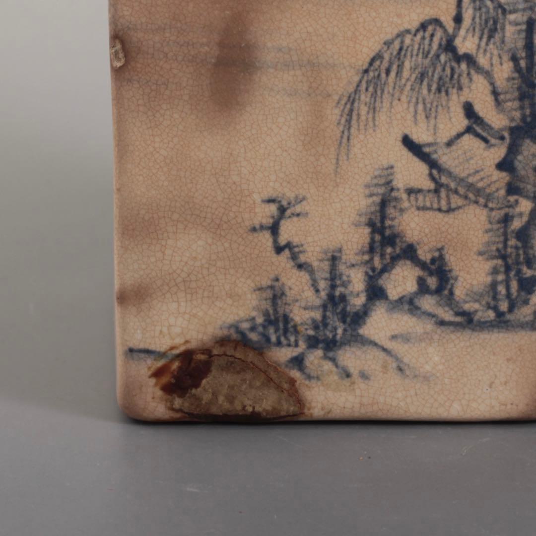 染付 角徳利 古美術 酒器 古道具 アンティーク 徳利