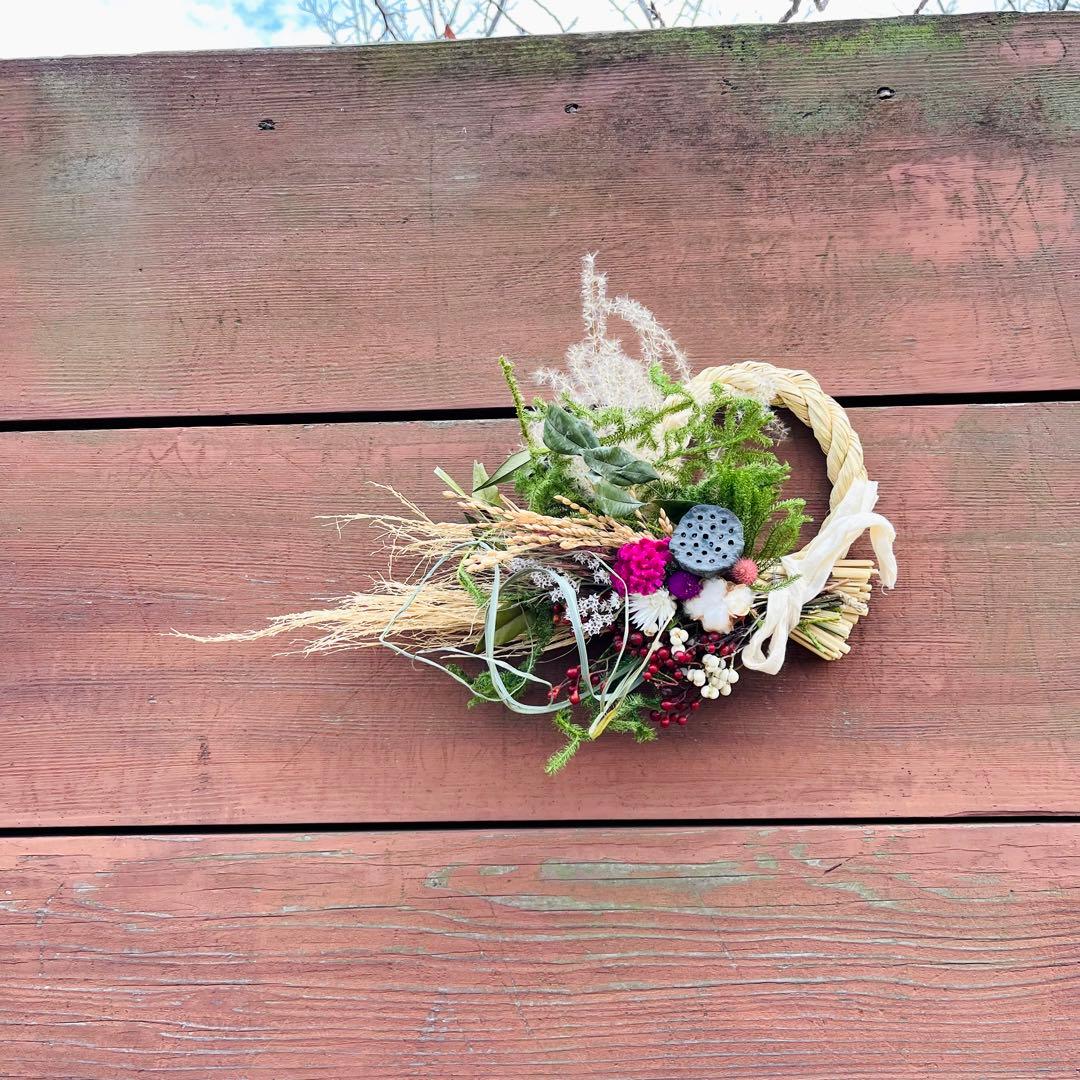 向き4種類　スワッグになるしめ縄　しめ縄スワッグ　しめ縄リース