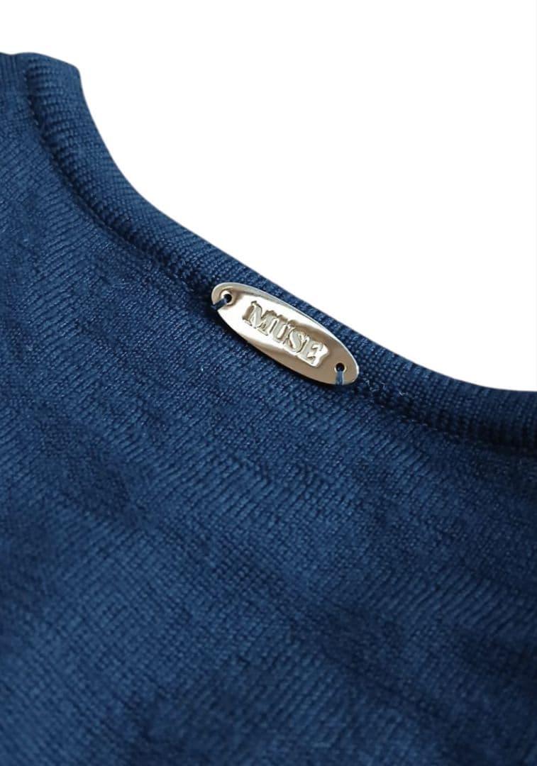 【未着用】MUSEDeuxiemeClasseクルーネックカーディガン金ボタン