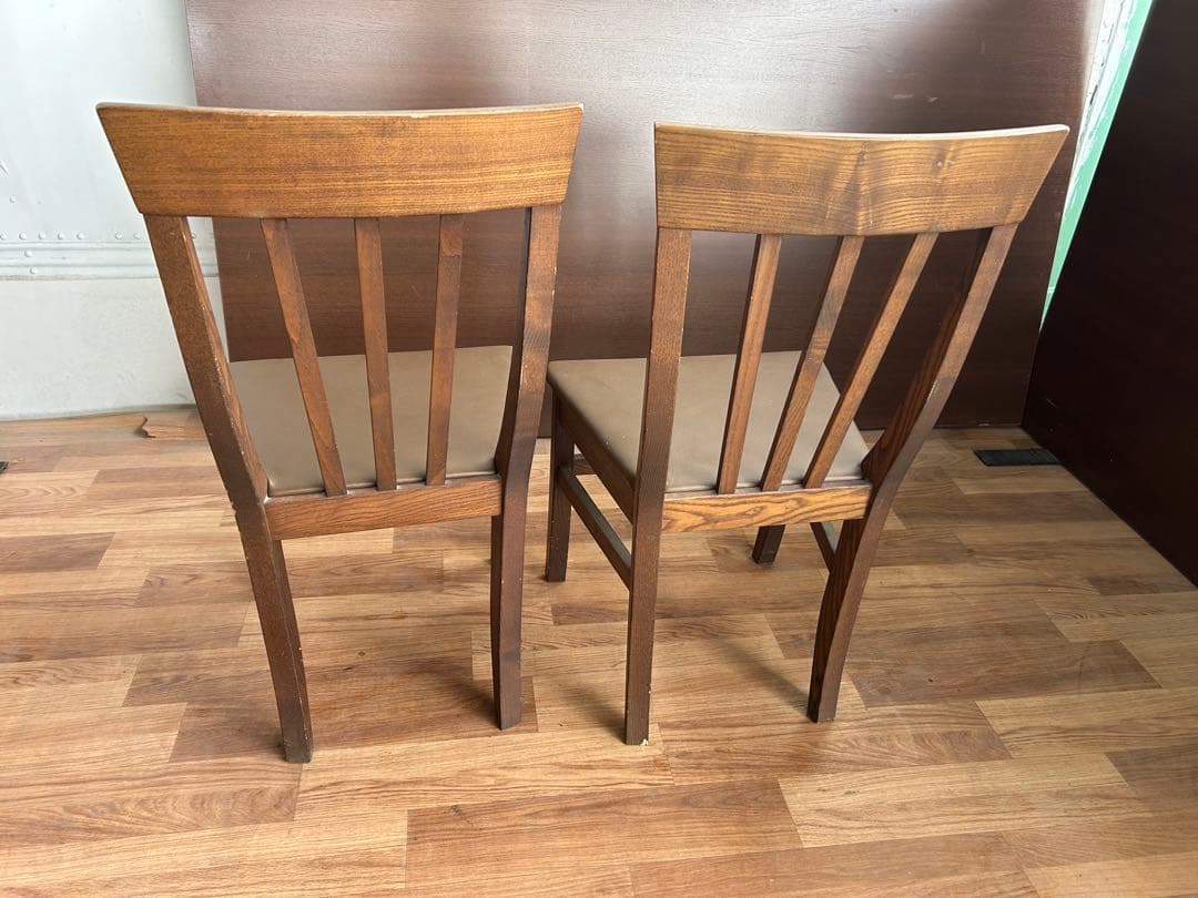 341 カリモク木製チェア2脚セット 北欧ナチュラル おしゃれ ダイニングチェア