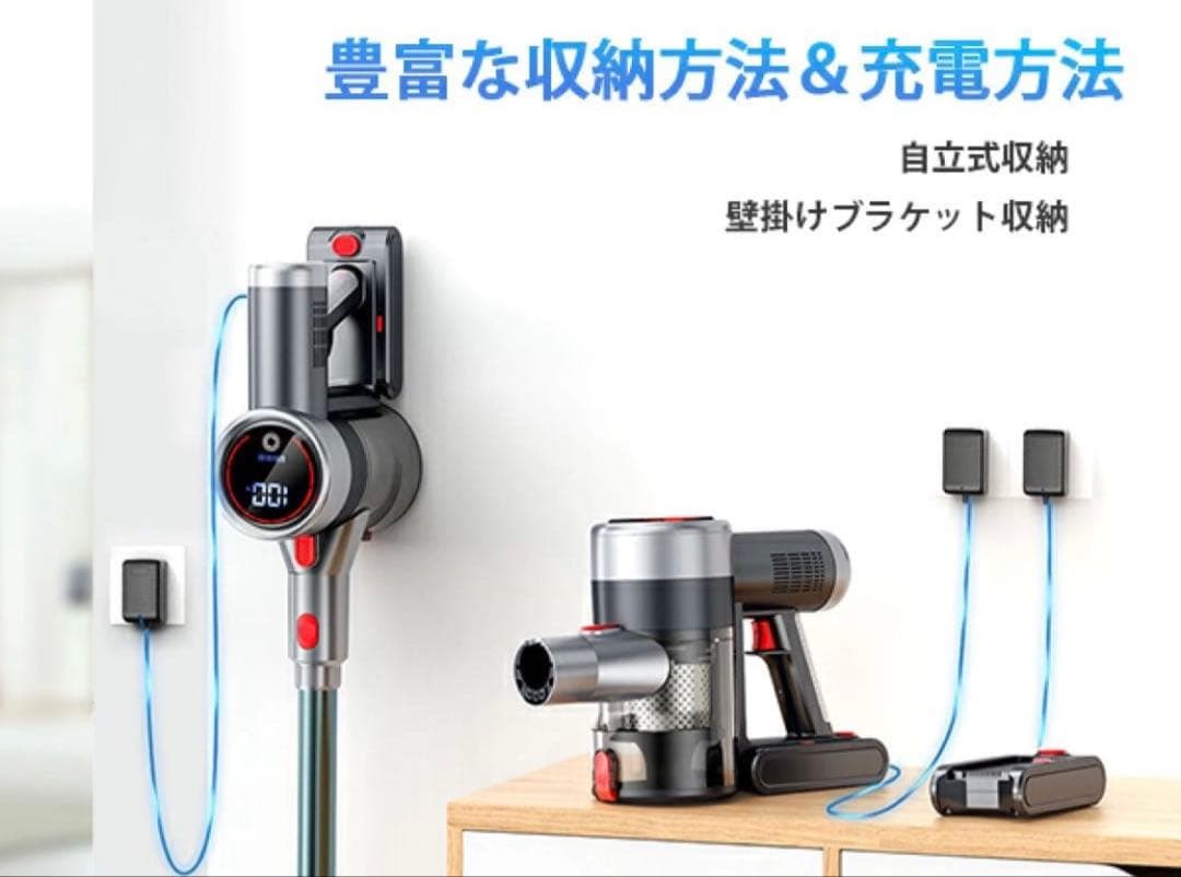 掃除機　楽天12連冠達成　65Kpa超強力! 革新版グリーンLEDライト