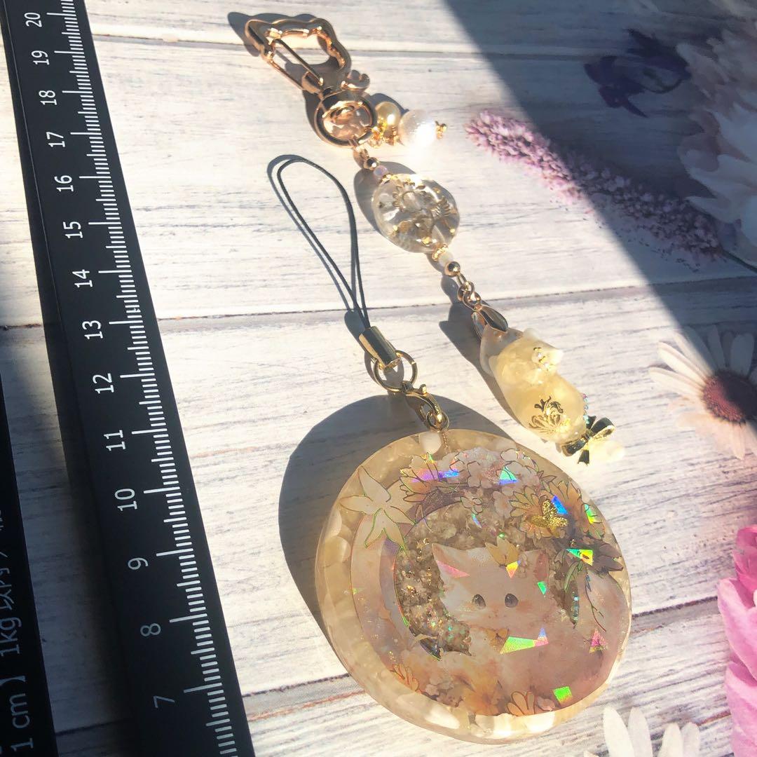 8/26、9点 兎 猫 チャーム オルゴナイト キーホルダー まとめ売り