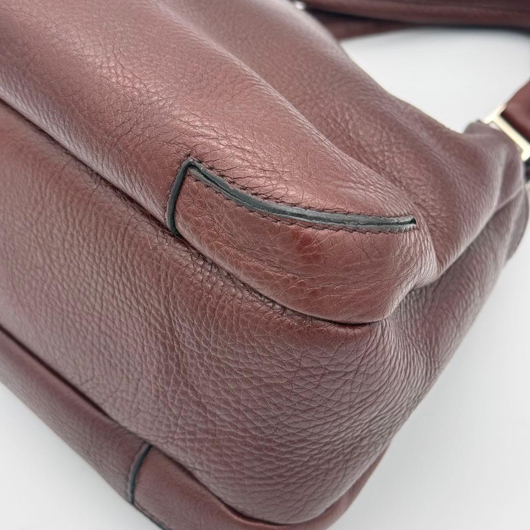 ✨極美品✨　ヒロフ　ハンドバッグ　レザー　3室　大容量