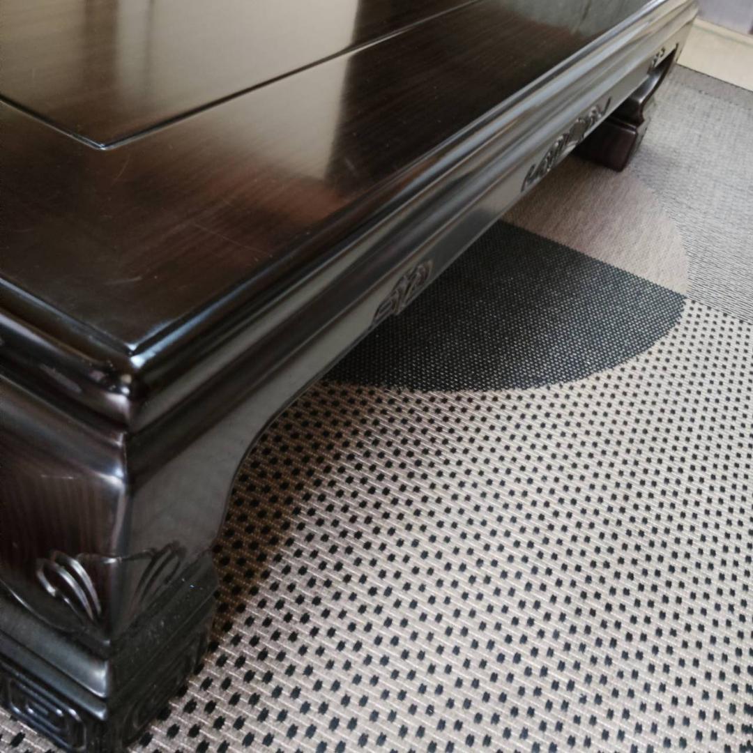 カリモク 黒檀 高級座卓 和室 大型 和モダン 昭和 レトロ オールドカリモク