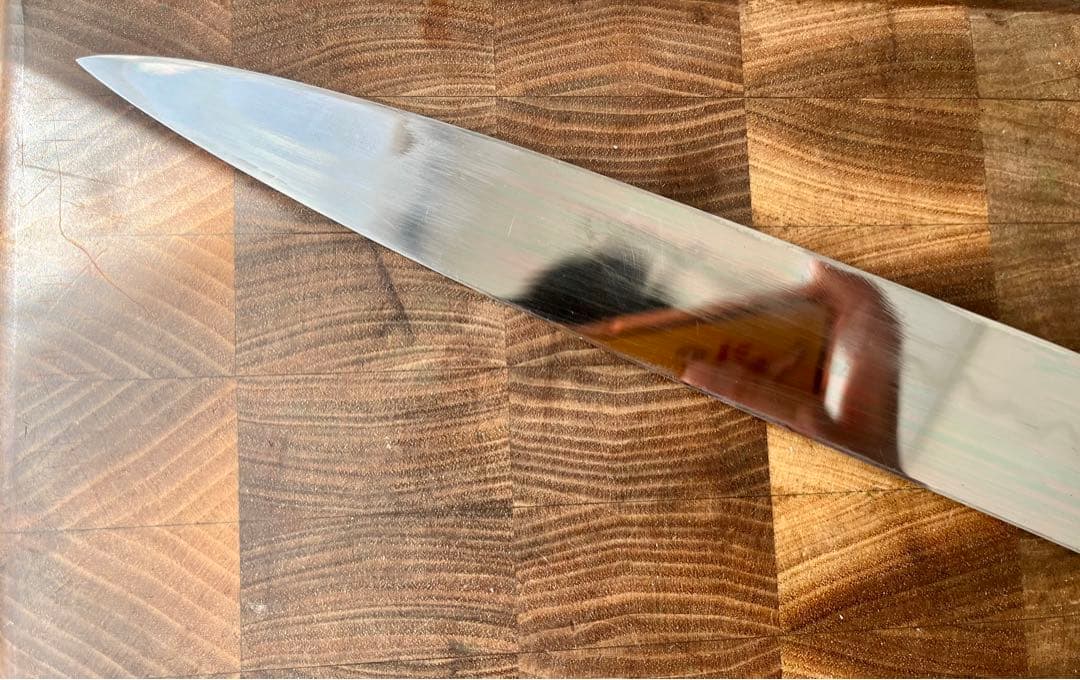 堺打刃物　水本焼　柳刃　尺一　包丁 　刺身　青鋼　水野鍛錬所　黒檀