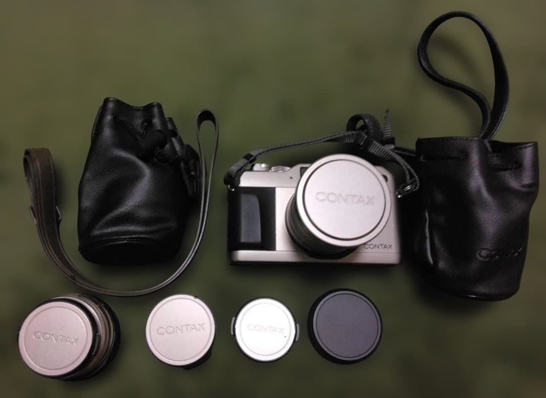 ル*カ様 CONTAX G1本体,レンズ2本,純正フラッシュ,汎用ケース付き