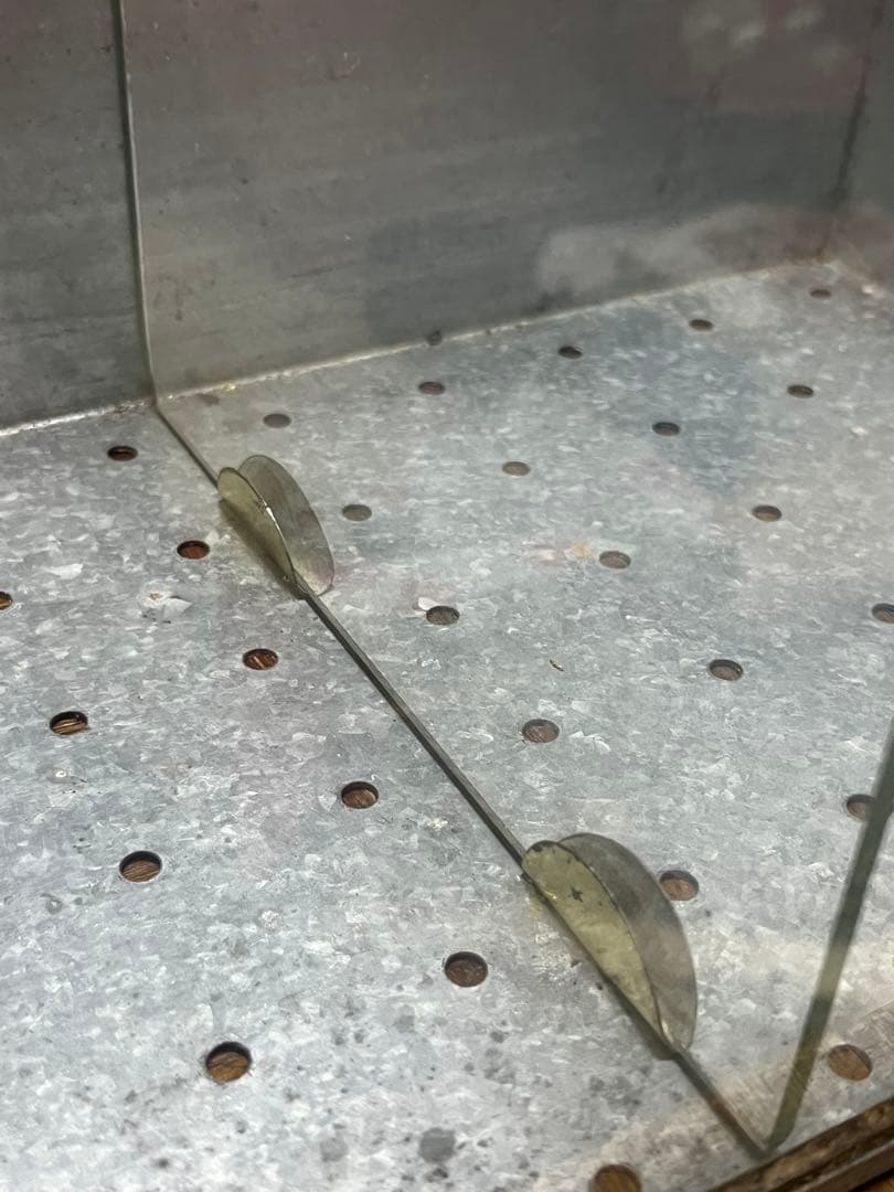 昭和レトロ　駄菓子ケース　ブリキ製ガラスケース　ディスプレイ