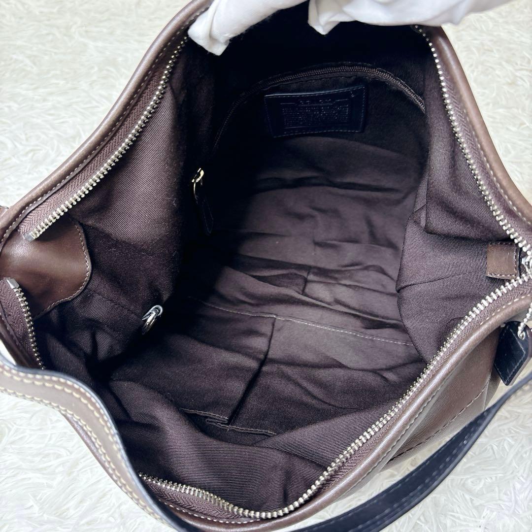 COACH ワンショルダーバッグ ホーボー ハーフムーン タッセル ブラウン