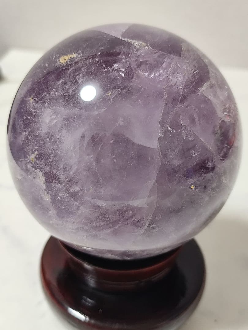 天然石 アメジスト スフィア 丸玉 球体 レインボー 117㎜ 2.2kg