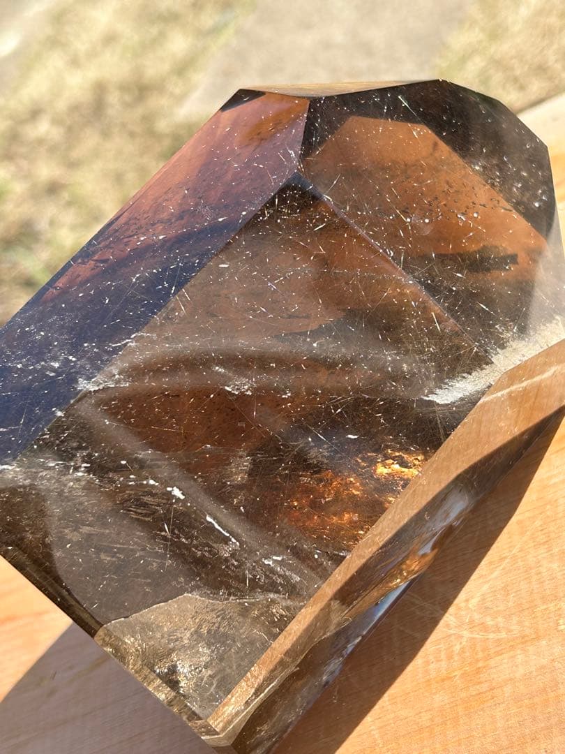 ルチレイテッドスモーキークォーツ最高品質透明度は銀河のよう