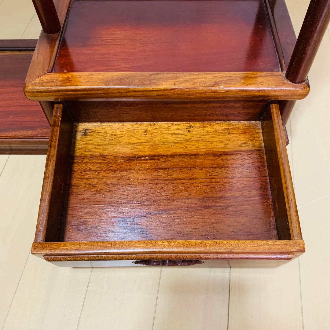 違い棚 茶棚 茶箪笥 飾り棚 置物棚 台 引き出 し 木製 和風 家具