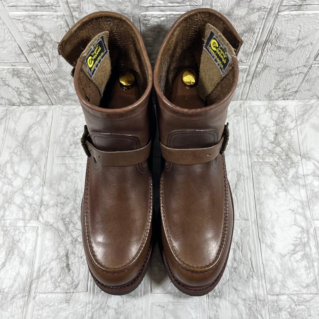 【極美品】CHIPPEWA USA製　モックトゥ　エンジニアブーツ　9D 27㎝