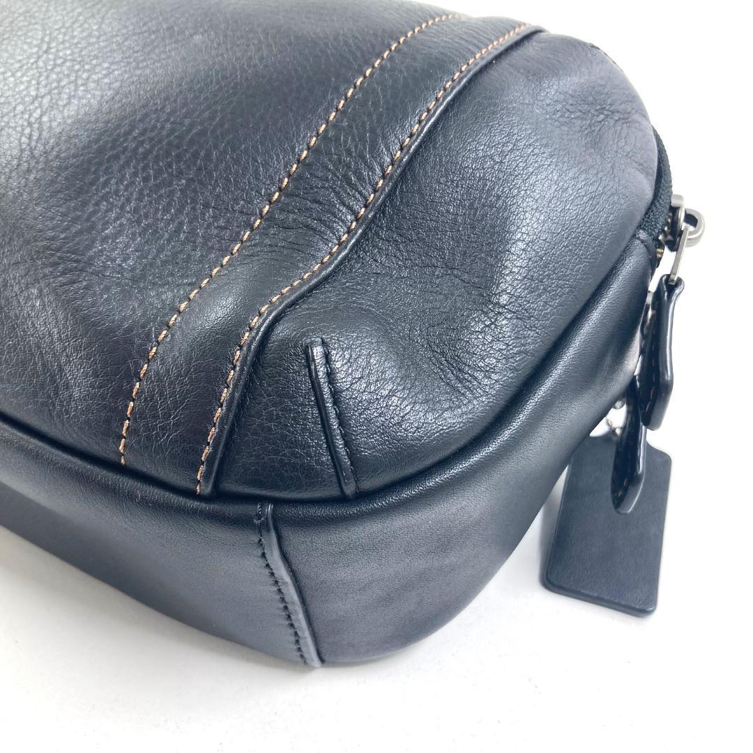 COACH　コーチ　ボディバッグ　ウエストバッグ　レザー　ブラック