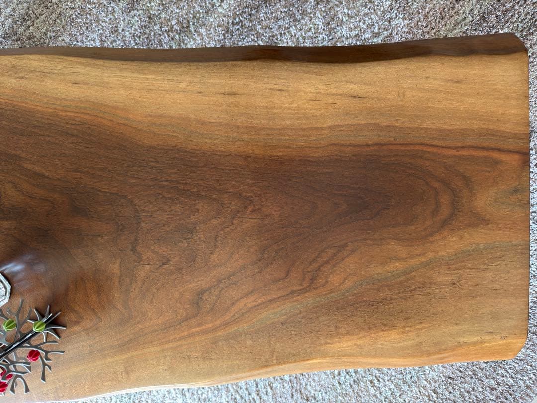 ウォールナット 一枚板 ローテーブル122cm
