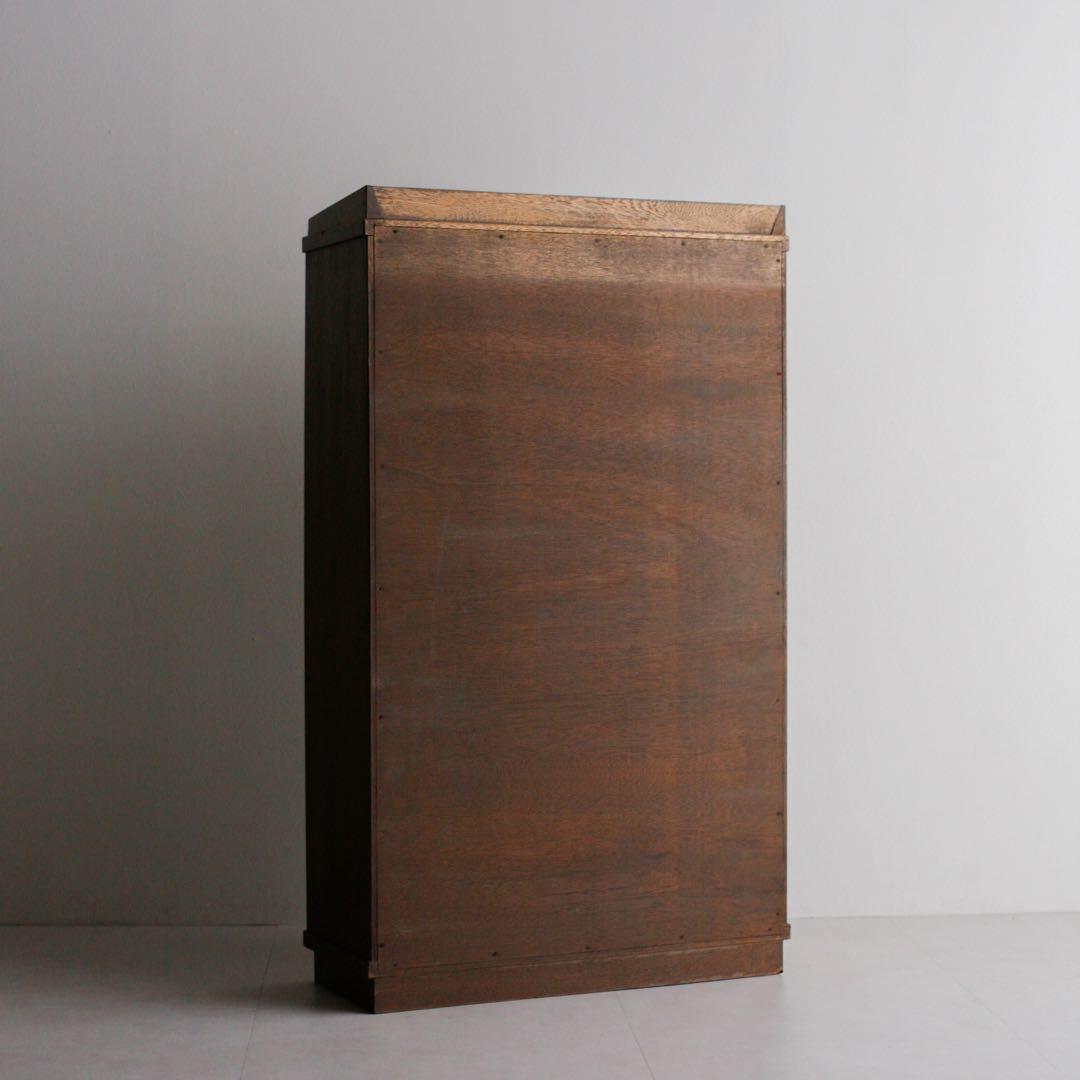 本棚　収納棚　ブックシェルフ キャビネット　ラワン材 古家具　アンティーク家具