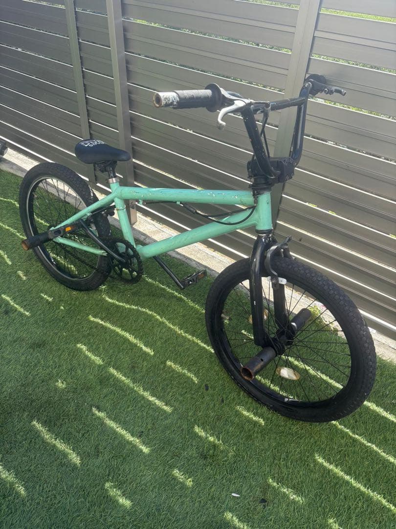 BMX フリースタイル 自転車 ミントグリーン 息子が使用 中古品
