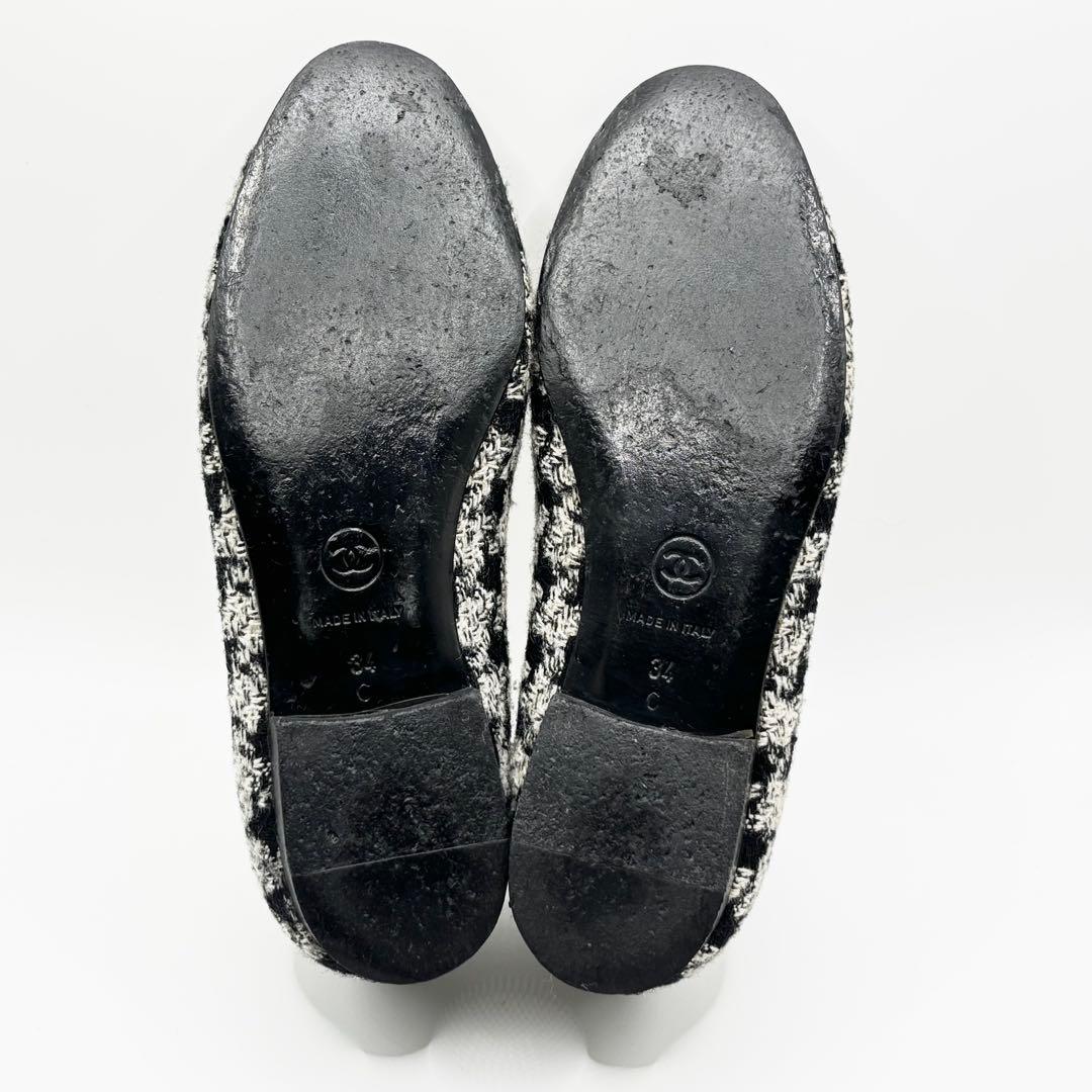 ✨極美品✨CHANEL フラットシューズ　バレリーナ　ココマーク　ツイード　希少