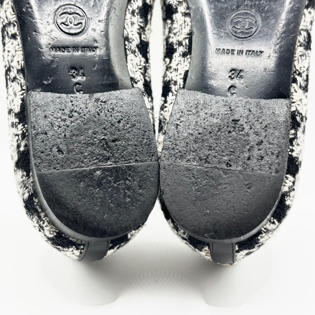 ✨極美品✨CHANEL フラットシューズ　バレリーナ　ココマーク　ツイード　希少