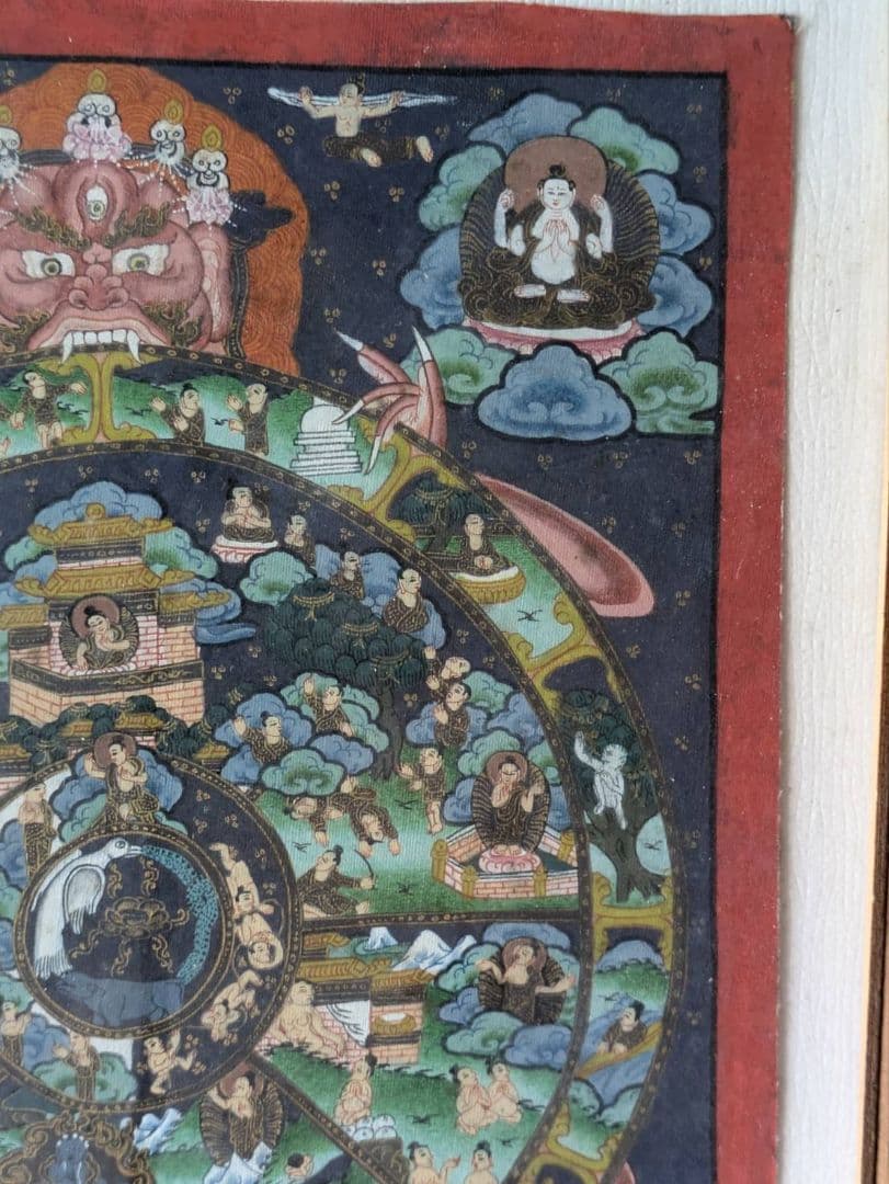 曼荼羅　六道輪廻図　骨董品　保存品