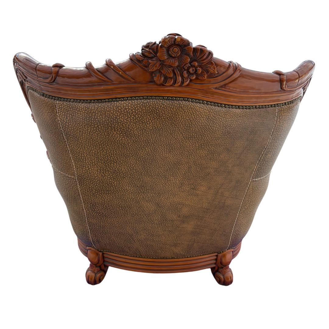 【送料込】ロココ調　ヴィンテージソファー　1Pソファ　ヨーロピアン　アンティーク