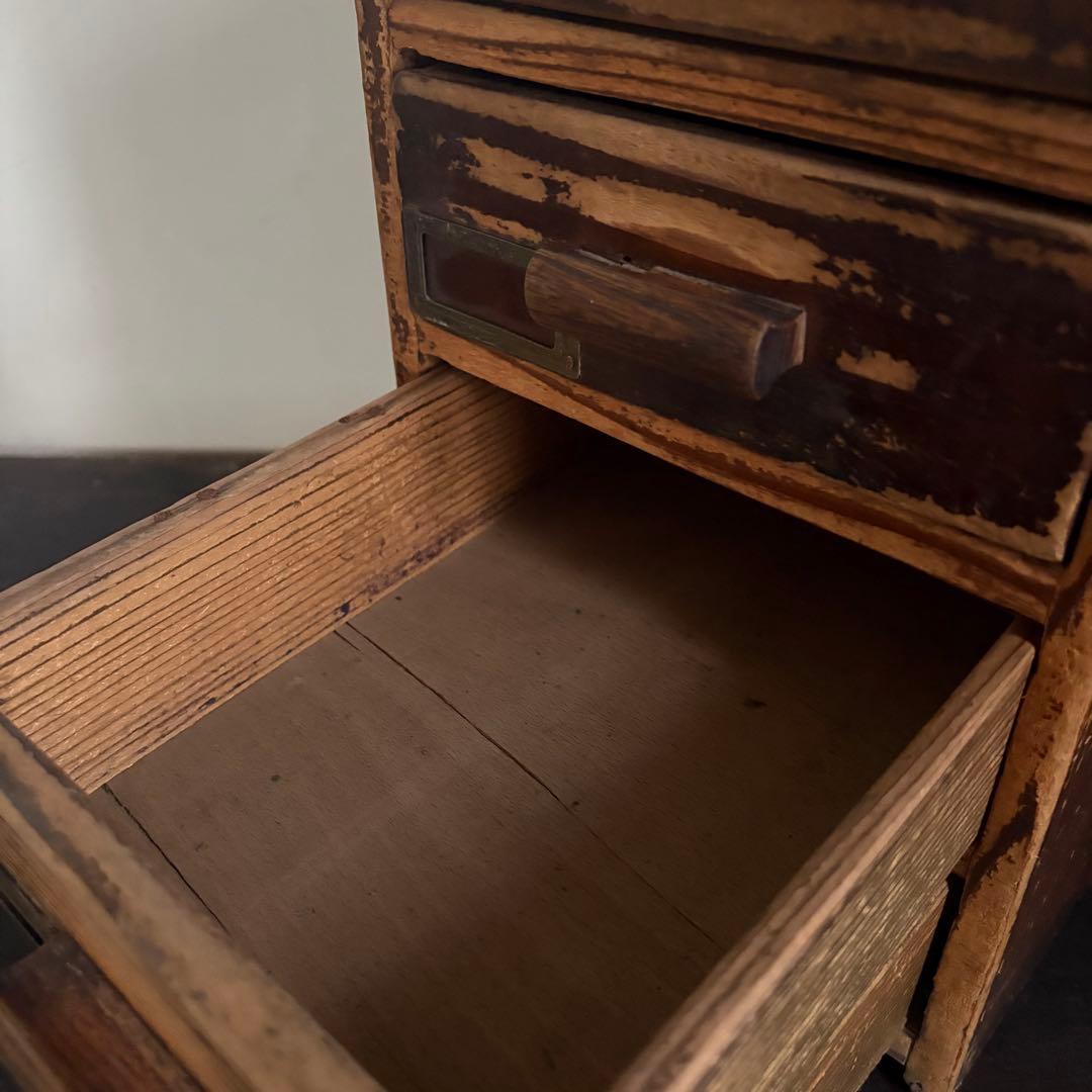 ぼろぼろの小引き出し　古道具　大正時代