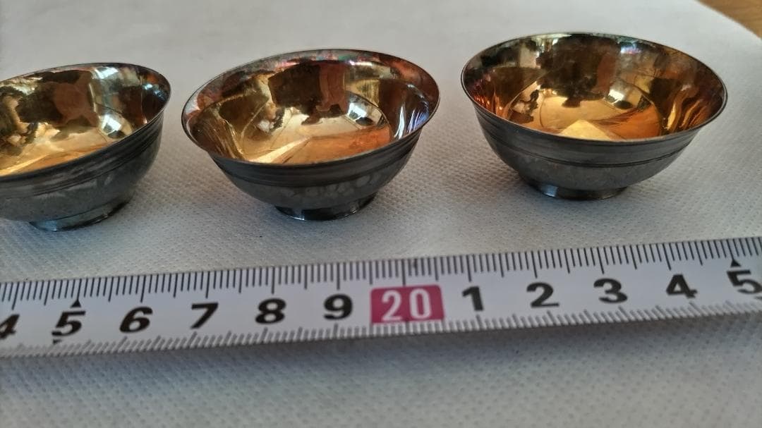 純銀刻印有　酒杯 5客