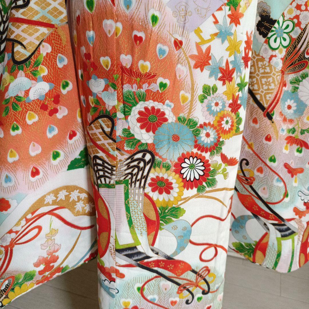 専用です☆アンティーク白系着物にだらり帯☆七五三フルセット