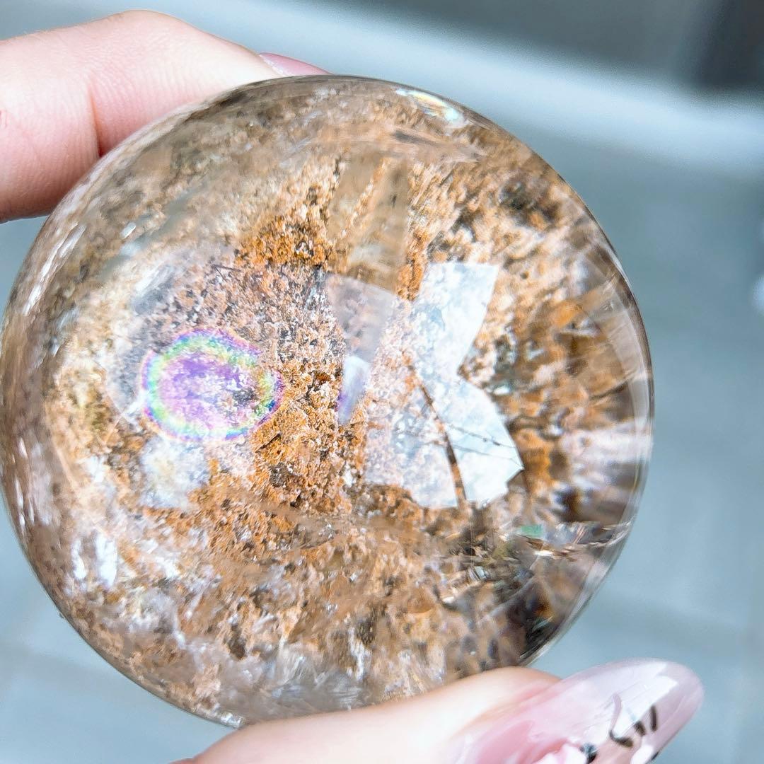 【天然石】高品質 ガーデンクォーツ スフィア 50ミリ超え!