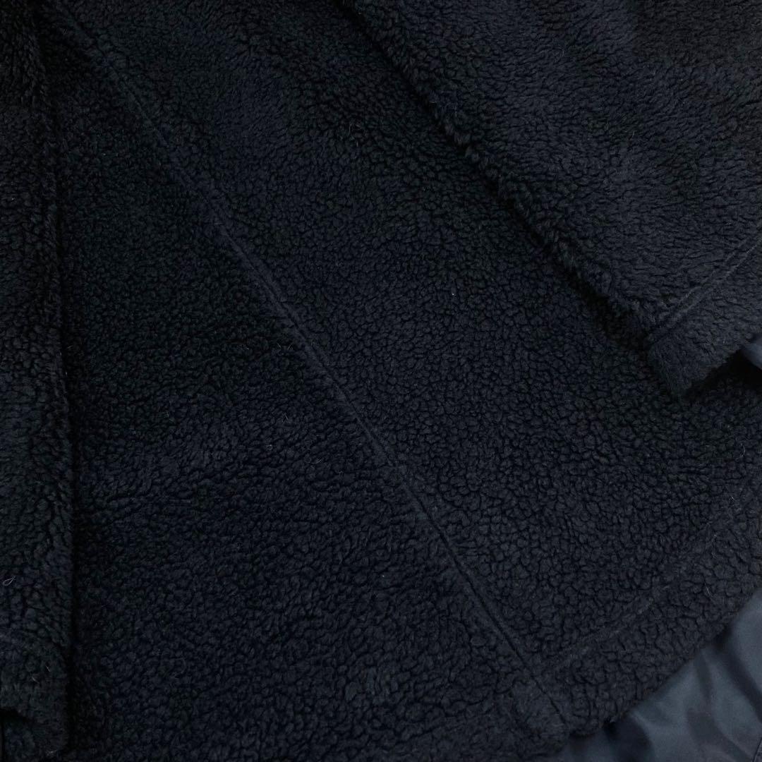 Y's ワイズ 美品 19AW ナイロンツイル 裏ボア フーディーコート 黒1