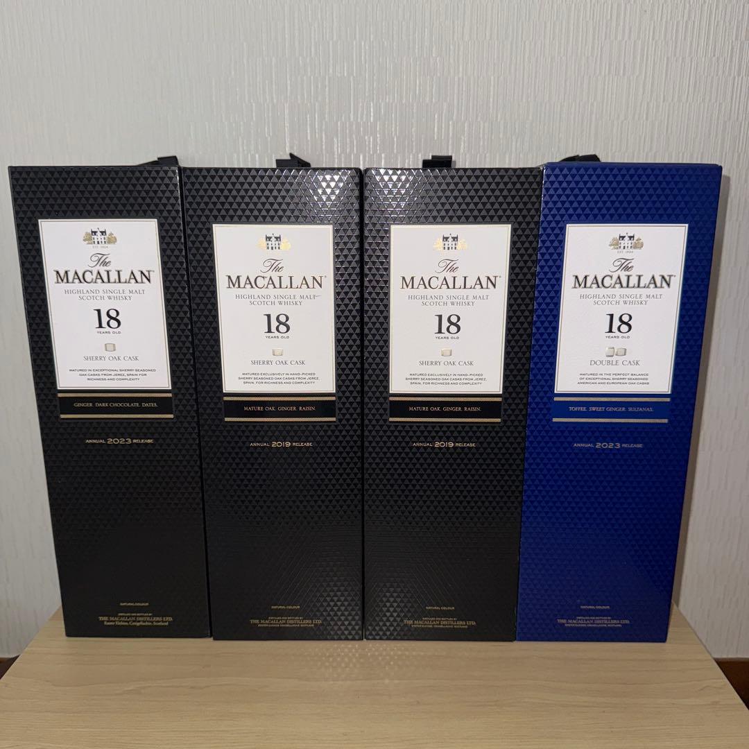 マッカラン18年　空瓶　未洗浄　化粧箱付き　計8セット