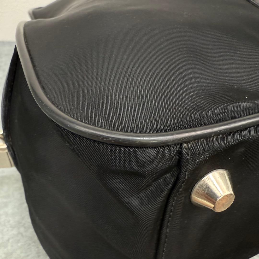 プラダ ビジネスバッグ ブリーフケース 三角ロゴ ブラック ナイロン メンズ